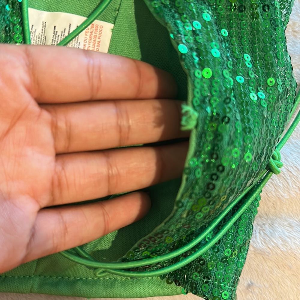 BIRTHDAY DRESS| Green Sequin Mini Dress - Picture 4 of 6